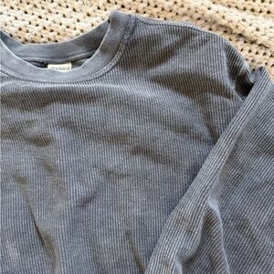 Chicka-d Gray Corded Sweater